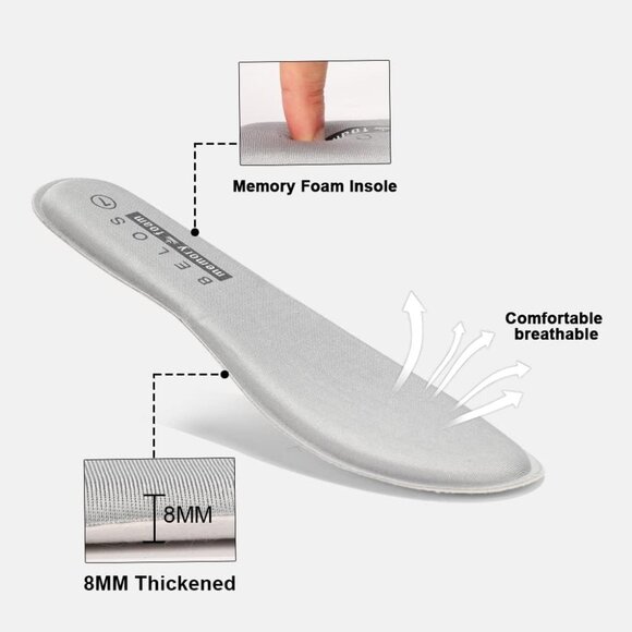 Women's Rhinestone Gray  Mesh Slip On Walking Breathable Glitter Sneaker Shoes - Picture 6 of 7